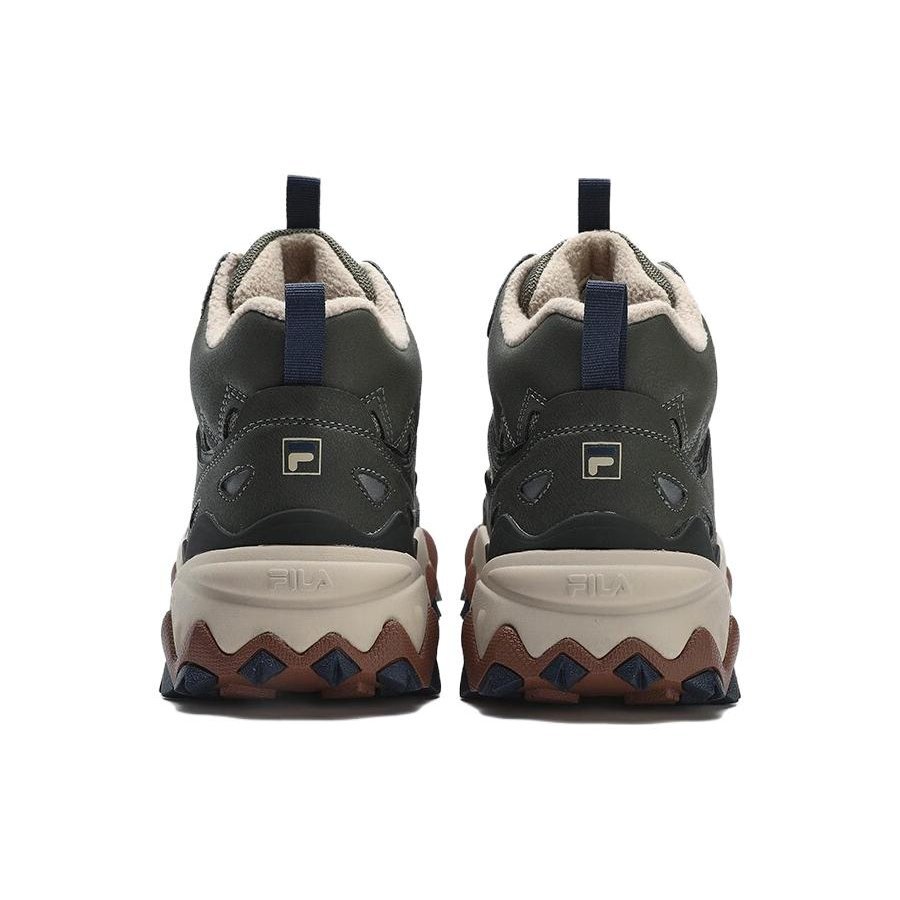 Sneakers sportive vintage "Verde oliva e bianco"