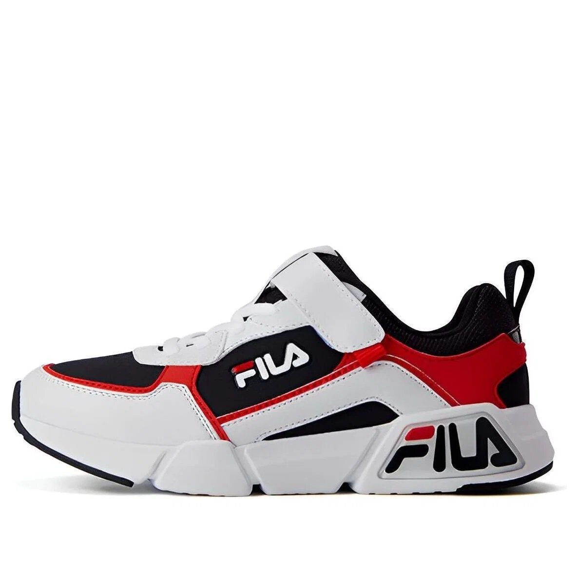Sneakers sportive "White Black Red"