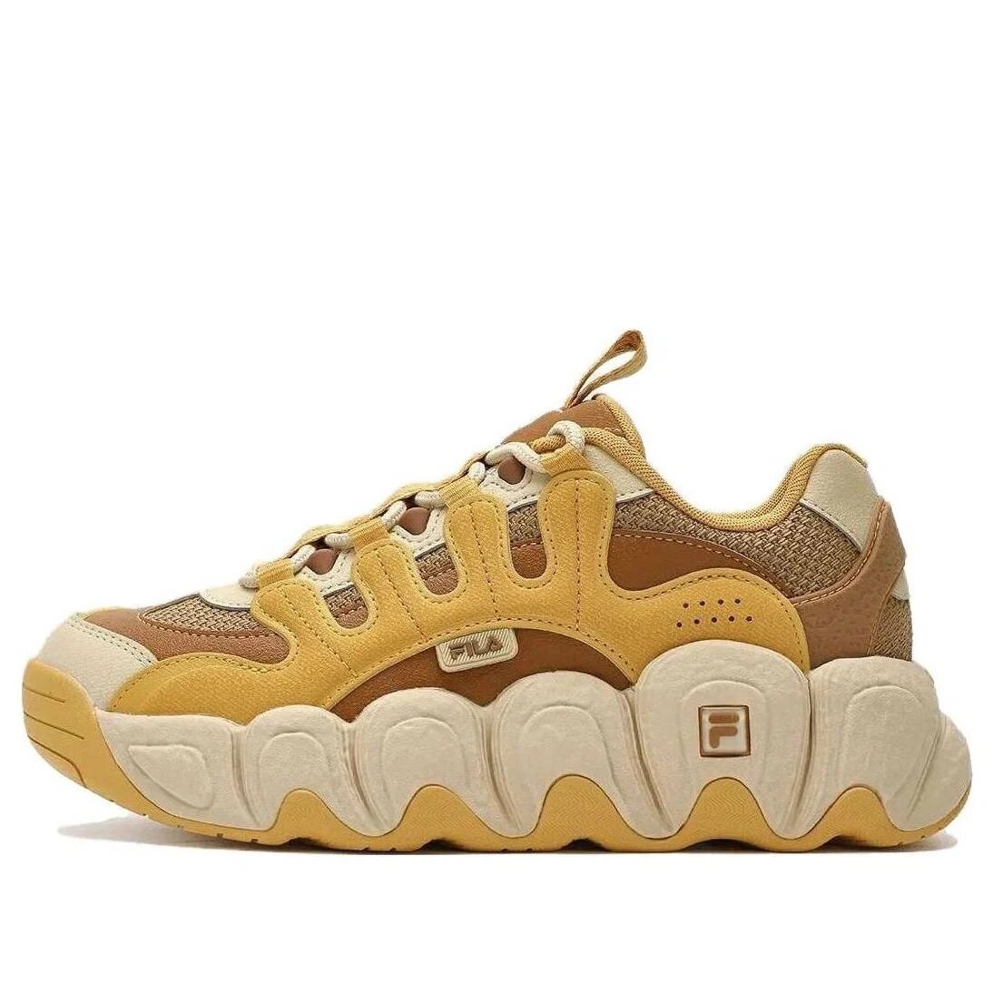 Sneakers voluminose CROISSANT "Giallo Marrone"