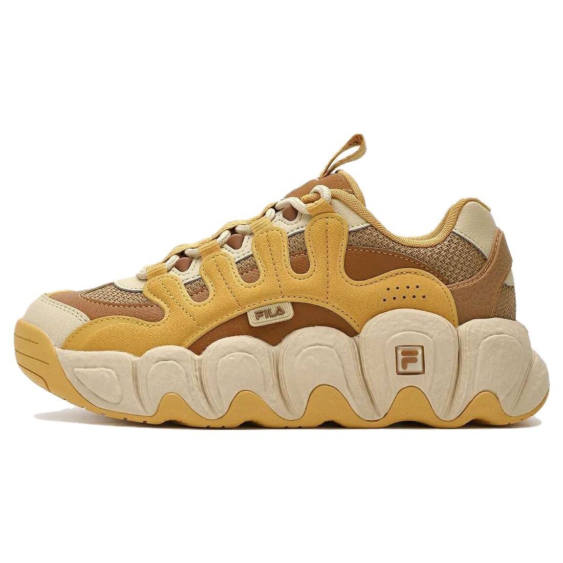 Sneakers voluminose CROISSANT "Giallo Marrone"
