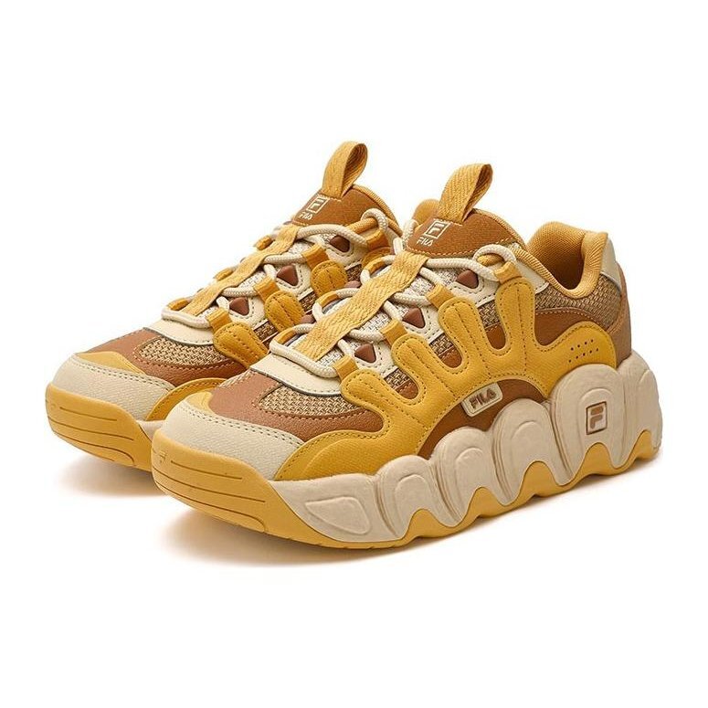 Sneakers voluminose CROISSANT "Giallo Marrone"