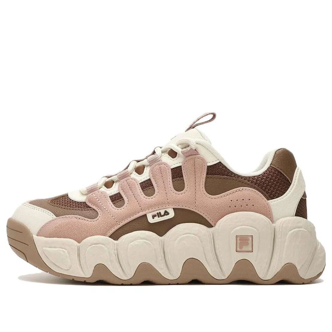 Sneakers voluminose CROISSANT "Rosa-Marrone"