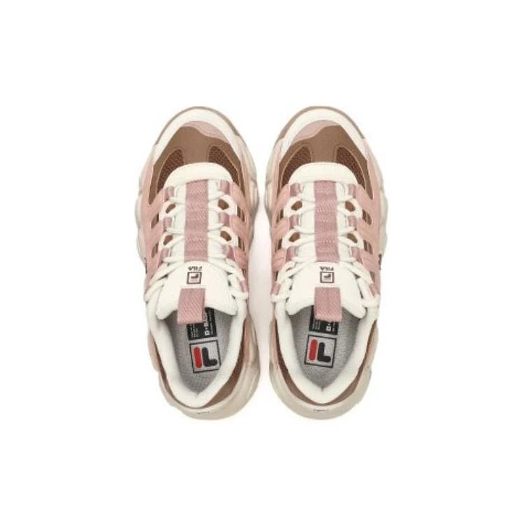 Sneakers voluminose CROISSANT "Rosa-Marrone"