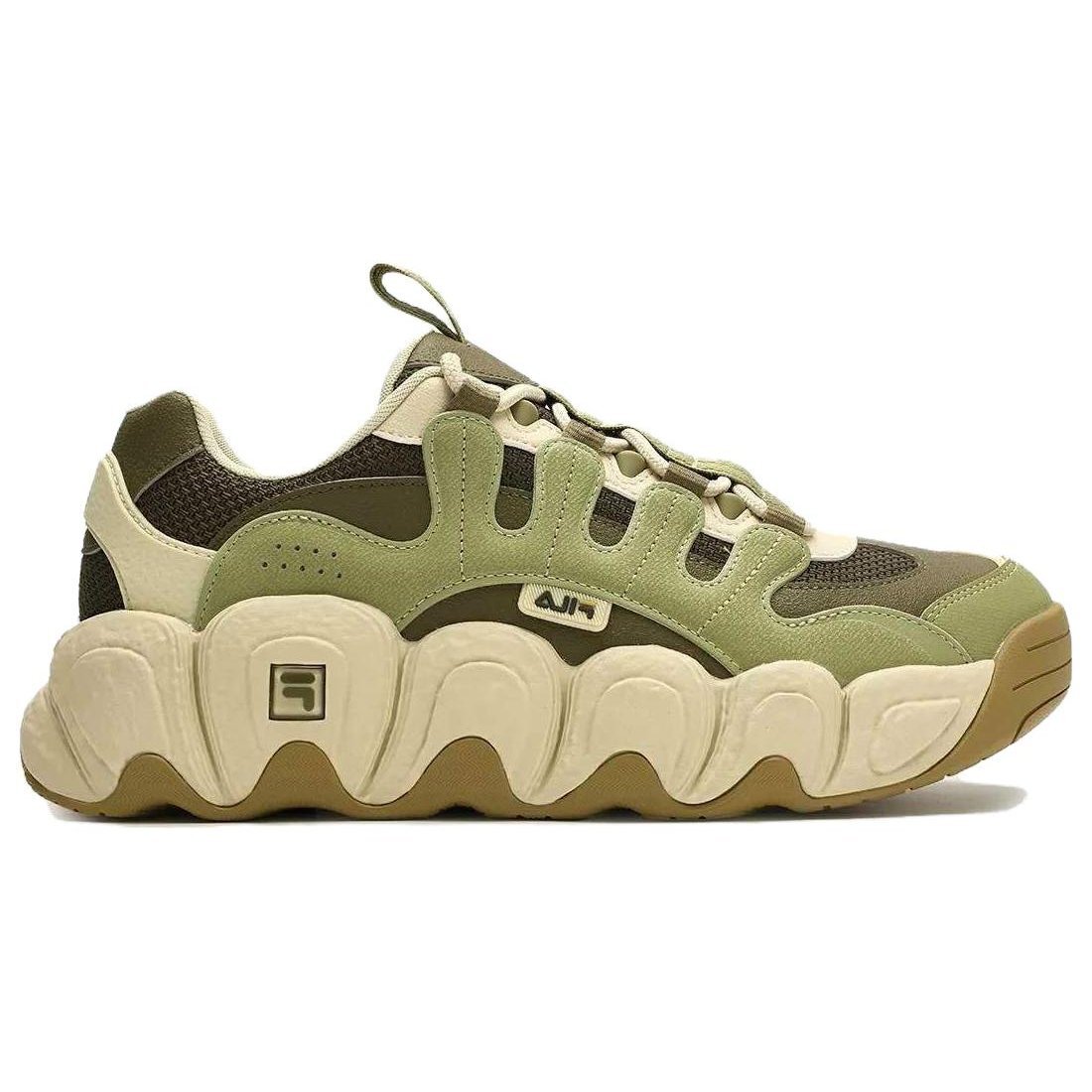 Sneakers voluminose CROISSANT "Verde Beige"