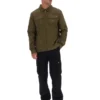 Sovracamicia Kasa con zip frontale, colore verde oliva scuro