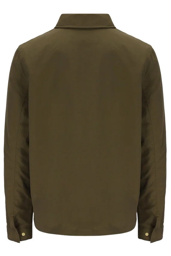 Sovracamicia Kasa con zip frontale, colore verde oliva scuro