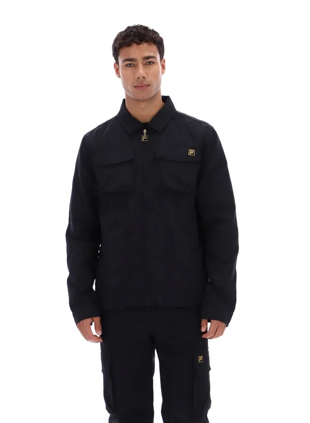Sovracamicia nera Kasa con zip
