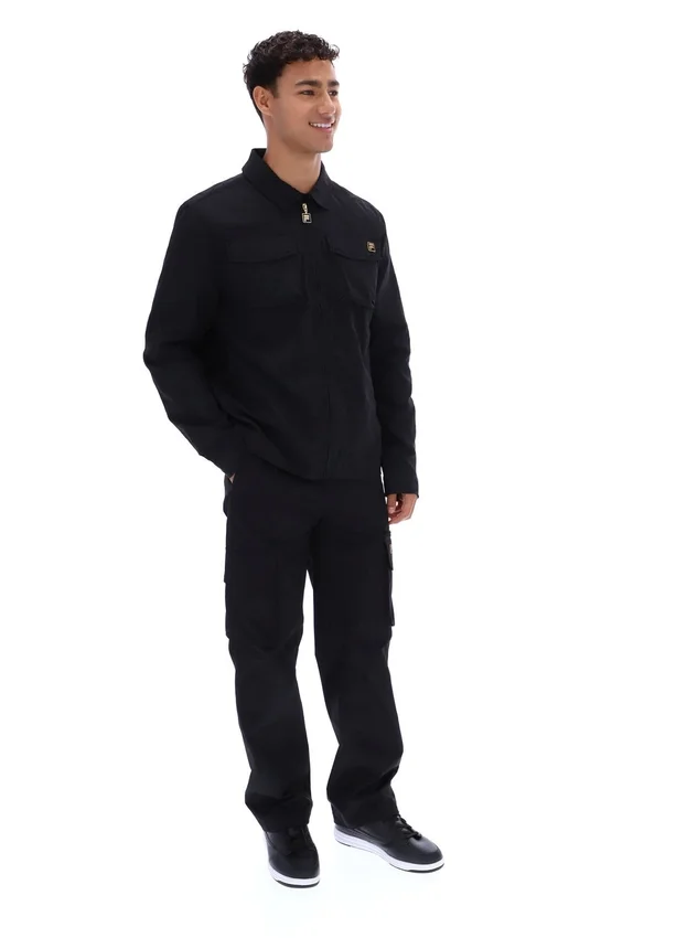 Sovracamicia nera Kasa con zip