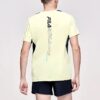 Stampa con lettere del logo, collo rotondo, da uomo, giallo