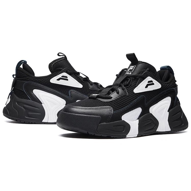 Swarm low swirl sneakers "Black And White"