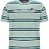 T-shirt a righe Cesare tinta in filo Surf Spray