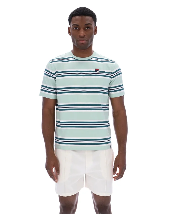 T-shirt a righe Cesare tinta in filo Surf Spray