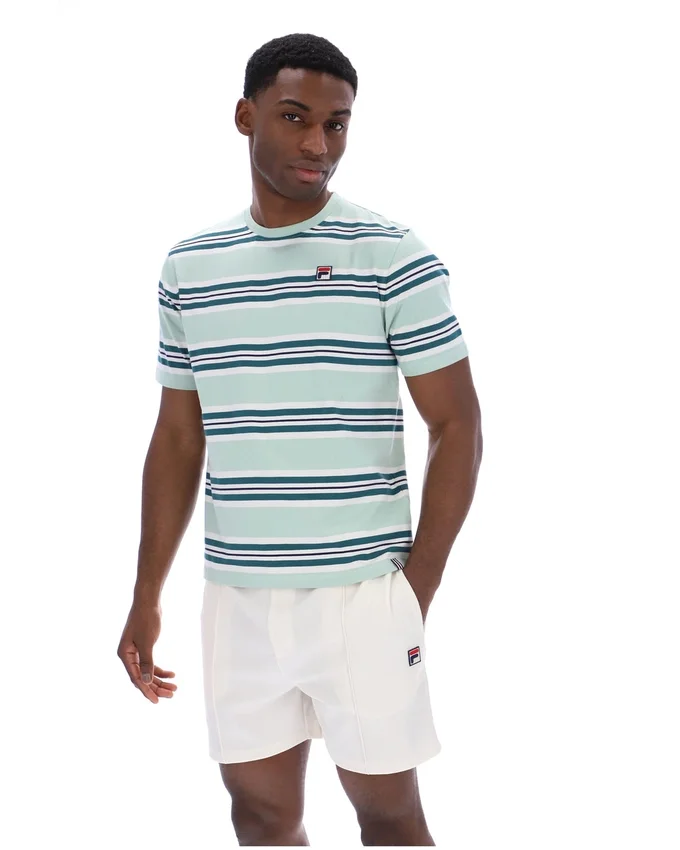 T-shirt a righe Cesare tinta in filo Surf Spray