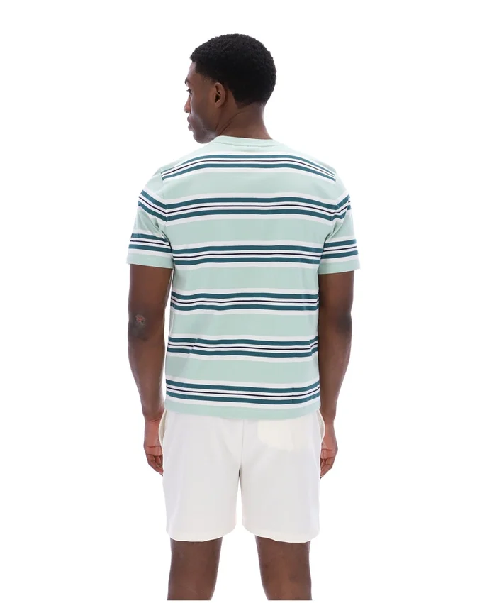 T-shirt a righe Cesare tinta in filo Surf Spray