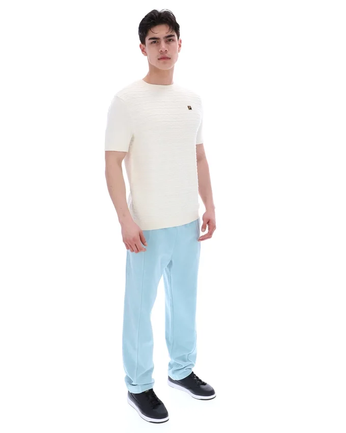 T-shirt in maglia testurizzata Don al latte di cocco