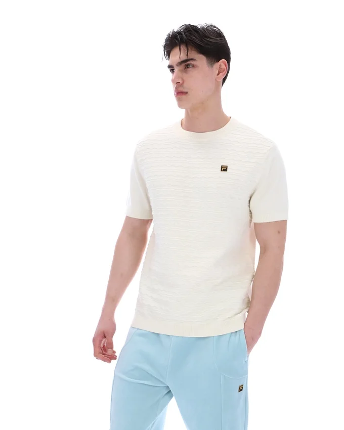 T-shirt in maglia testurizzata Don al latte di cocco