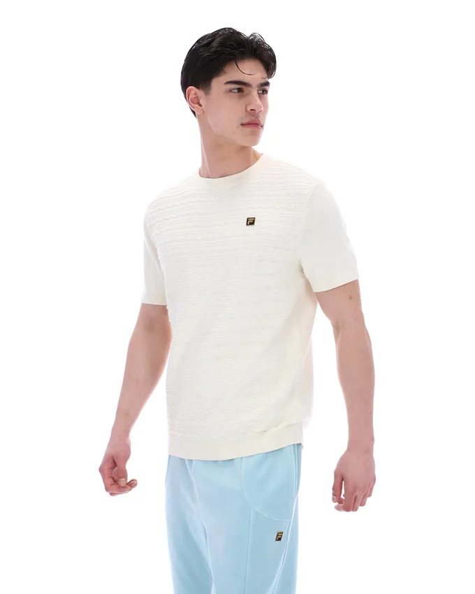 T-shirt in maglia testurizzata Don al latte di cocco