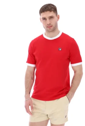 T-shirt Marconi Essential Ringer in rosso cinese