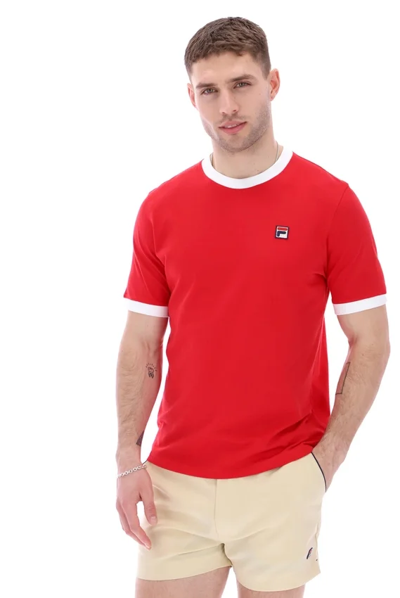 T-shirt Marconi Essential Ringer in rosso cinese