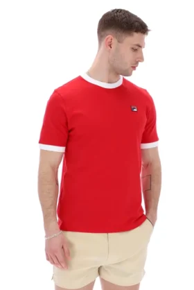 T-shirt Marconi Essential Ringer in rosso cinese