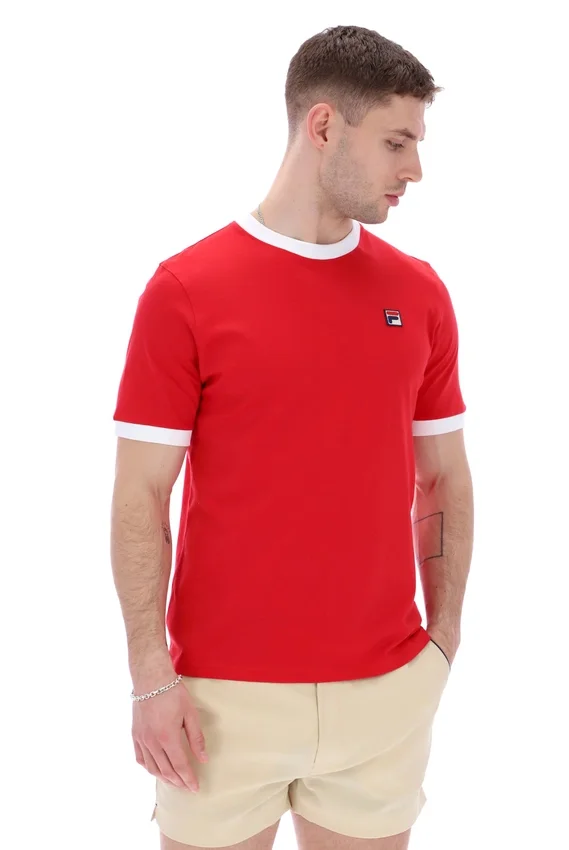 T-shirt Marconi Essential Ringer in rosso cinese