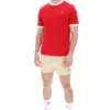 T-shirt Marconi Essential Ringer in rosso cinese