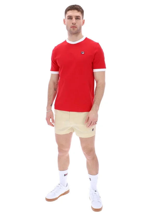 T-shirt Marconi Essential Ringer in rosso cinese
