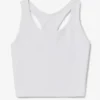 Top a reggiseno lungo Cross Court bianco