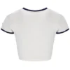 Top corto con maniche ad aletta Jeno color Gardenia