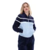 Top corto con zip Fila Giovana blu navy