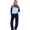 Top corto con zip Fila Giovana blu navy