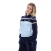 Top corto con zip Fila Giovana blu navy