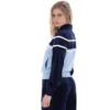 Top corto con zip Fila Giovana blu navy