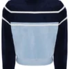 Top corto con zip Fila Giovana blu navy