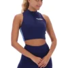 Top corto con zip Fila x TALA SKINLUXE blu navy