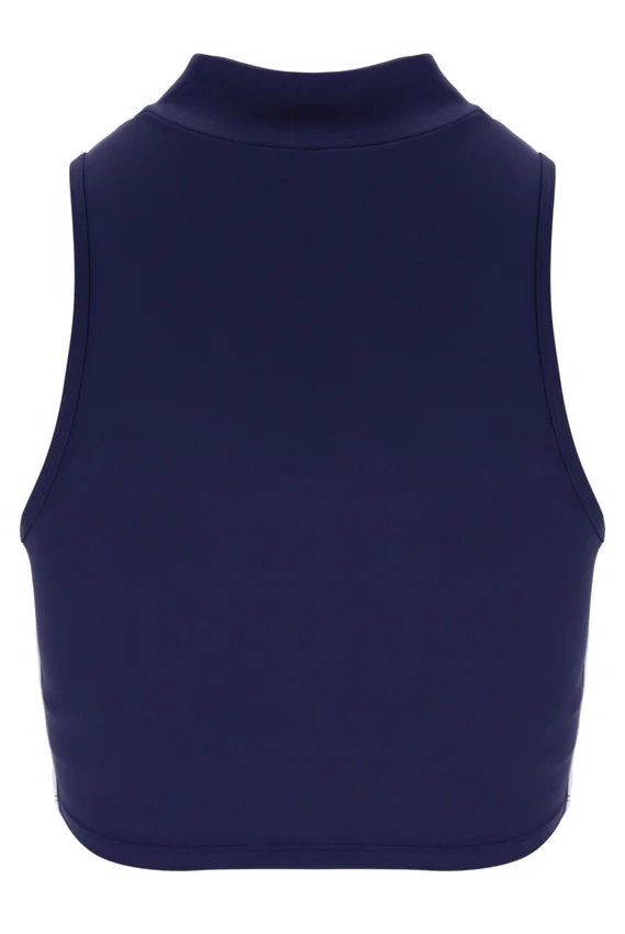 Top corto con zip Fila x TALA SKINLUXE blu navy