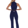 Top corto con zip Fila x TALA SKINLUXE blu navy
