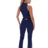 Top corto con zip Fila x TALA SKINLUXE blu navy