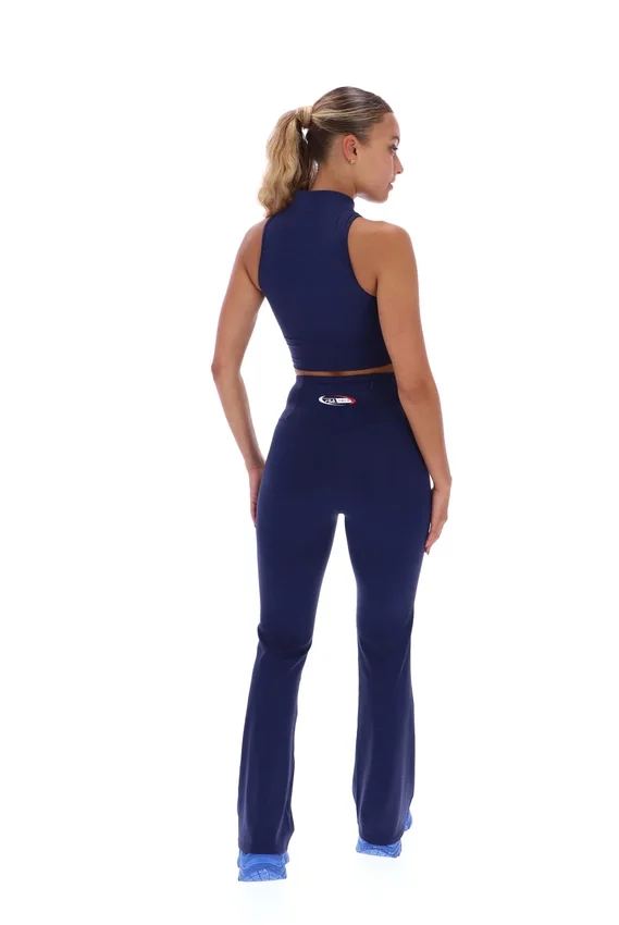 Top corto con zip Fila x TALA SKINLUXE blu navy