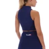 Top corto con zip Fila x TALA SKINLUXE blu navy