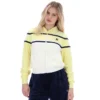 Top corto con zip Giovana Giallo Cera