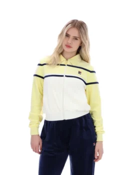 Top corto con zip Giovana Giallo Cera
