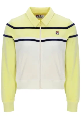 Top corto con zip Giovana Giallo Cera