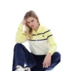 Top corto con zip Giovana Giallo Cera
