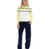 Top corto con zip Giovana Giallo Cera