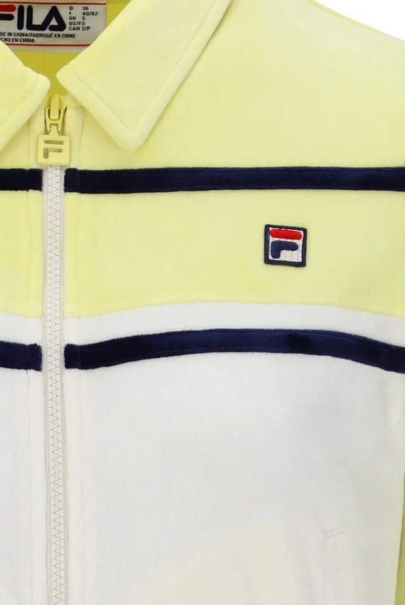 Top corto con zip Giovana Giallo Cera