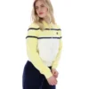Top corto con zip Giovana Giallo Cera