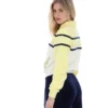Top corto con zip Giovana Giallo Cera