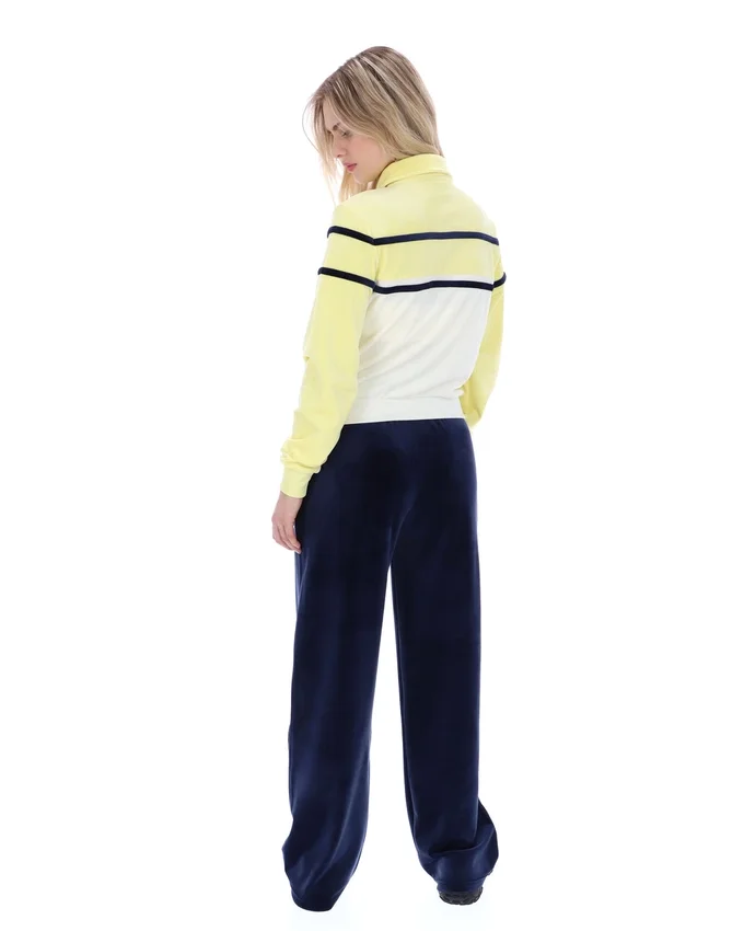 Top corto con zip Giovana Giallo Cera