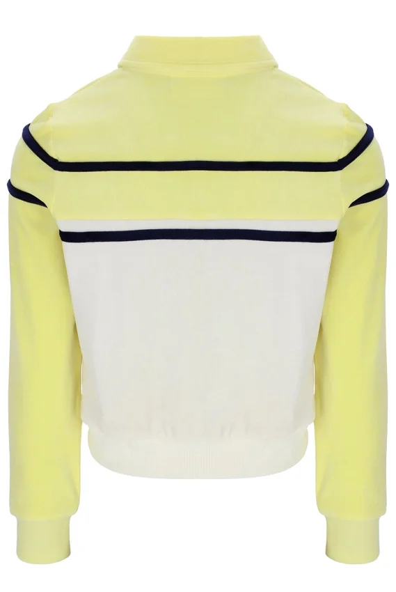 Top corto con zip Giovana Giallo Cera